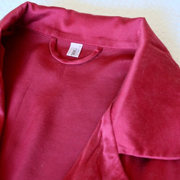 LILYSILK 100% Mulberry Silk Red Pajamas Long Sleeves Pants Set - Picture 6 of 16